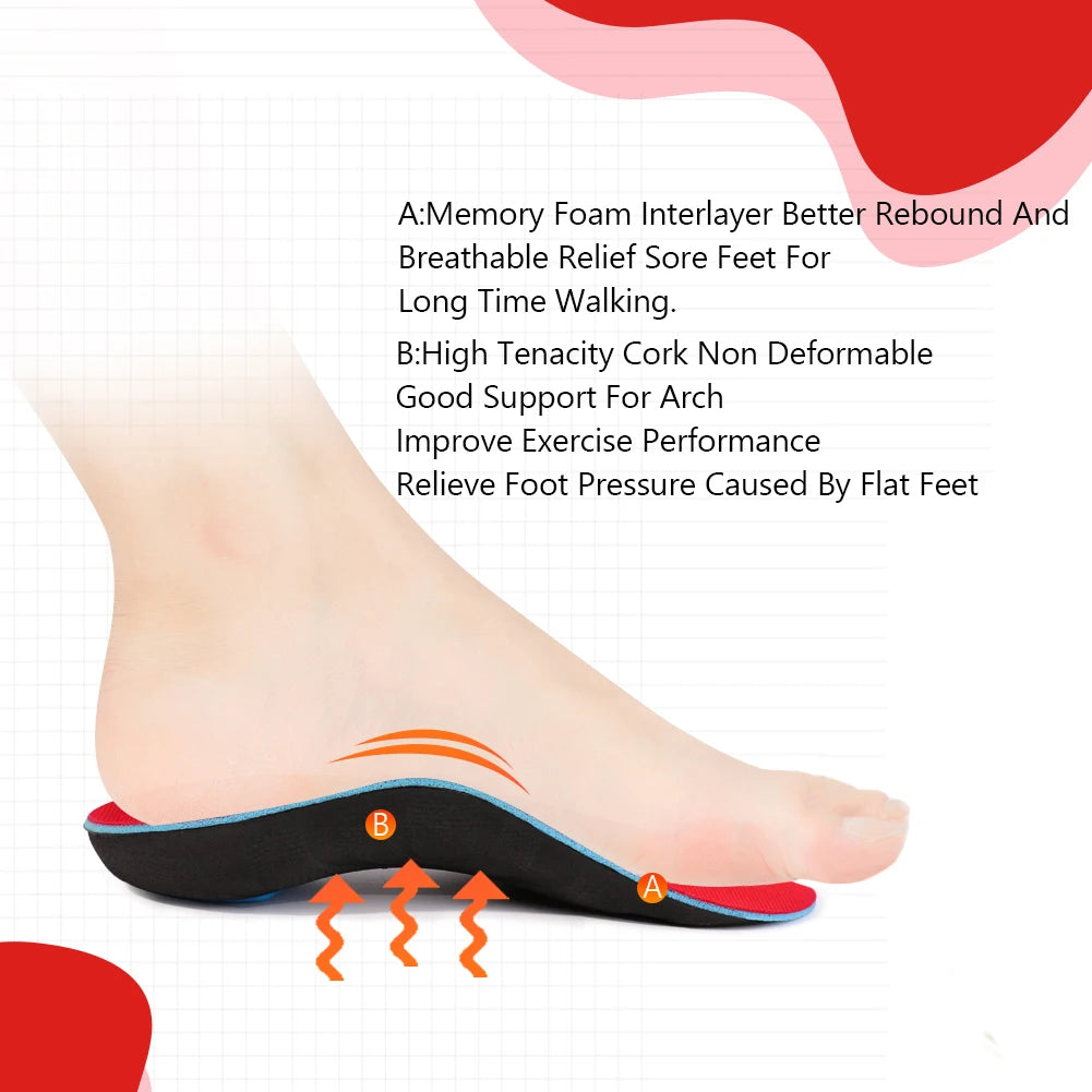 Red, black and blue 3/4 orthotic insert