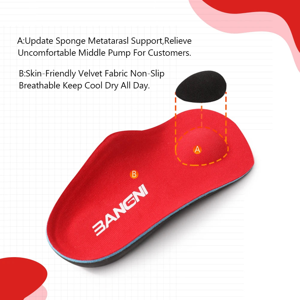 Red, black and blue 3/4 orthotic insert