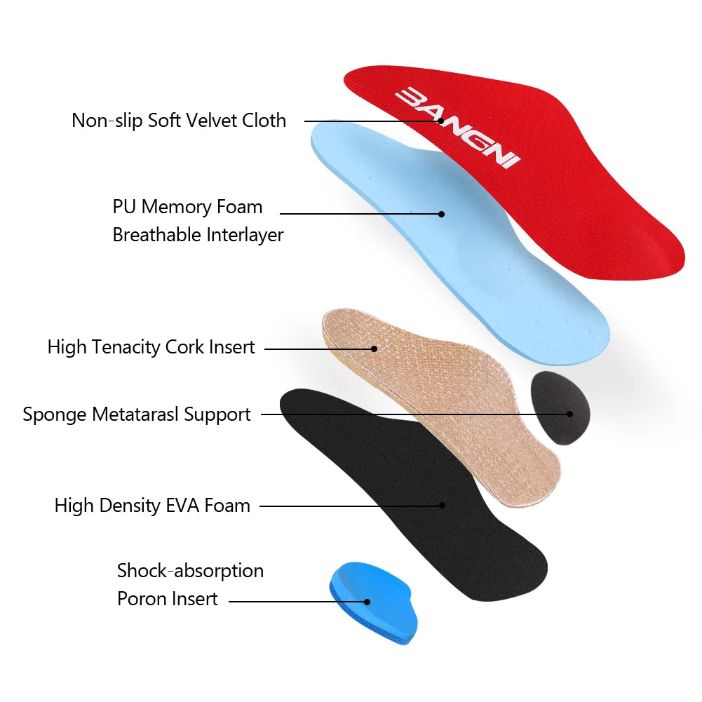 Red, black and blue 3/4 orthotic insert